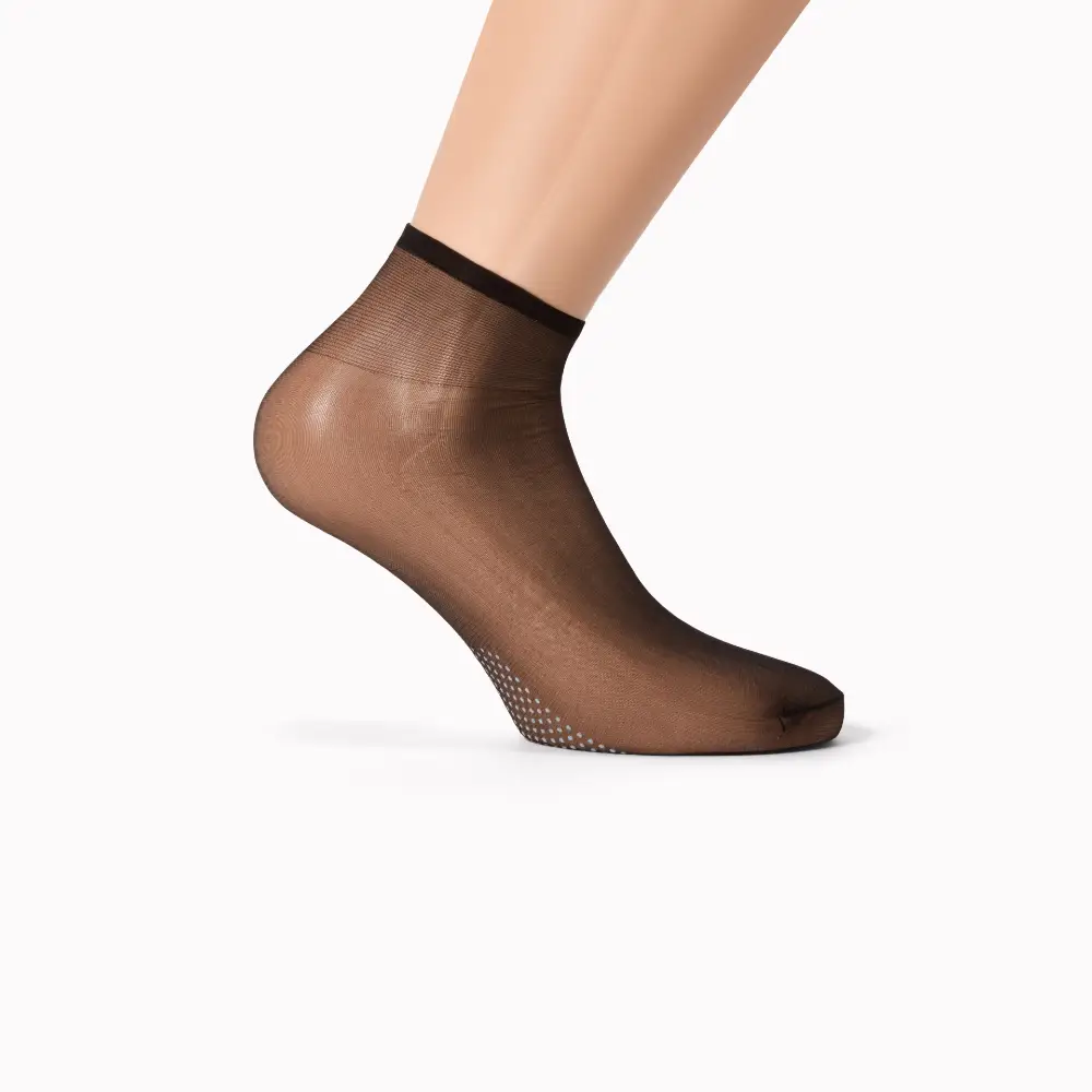 Ankelstrømper i nylon med skridsikker - 5