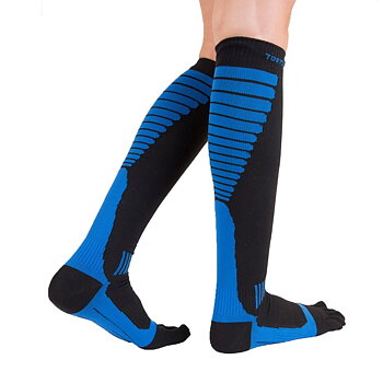 TOETOE Sports Compression - tåstrømper med kompression, blå/sort