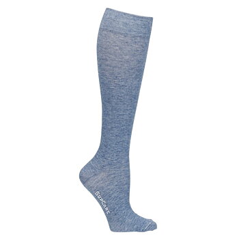 Effen blauwe steunkousen, wol