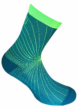 SupCare Cooling Knit kompressionssokker, blå/grøn