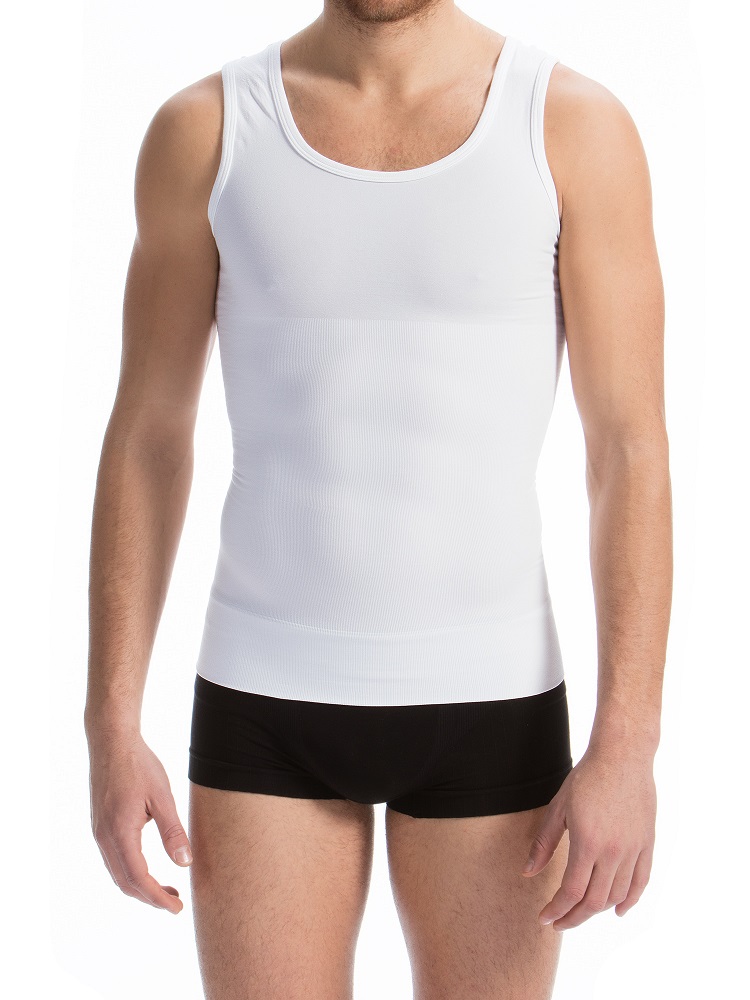 Seamless Shapewear Linne för män - Slimming Mage Control Compression Shirt  - Scoop Neck Body Shaper Shirts : : Hälsa, vård & hushåll