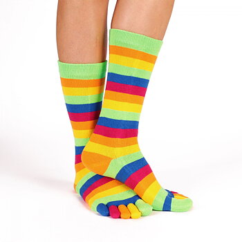 ToeToe Essential teensokken - Striped Green