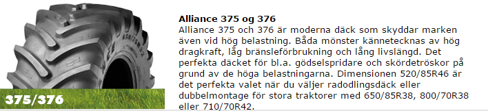 620/75R26 Alliance 375 TL 166A8 - 2