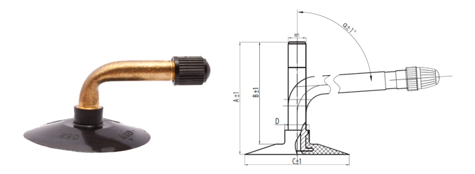 3.50/4.00X6 TR87 metallventil  - 2