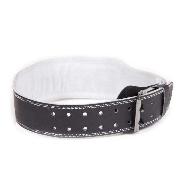 4 Inch Padded Leather Belt, black - 2
