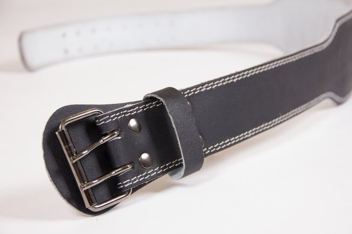 4 Inch Padded Leather Belt, black - 7