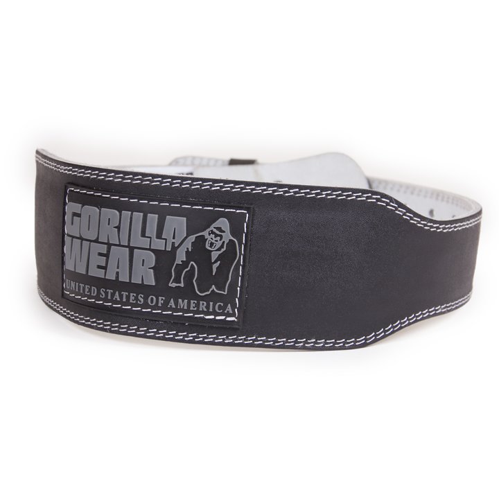 4 Inch Padded Leather Belt, black
