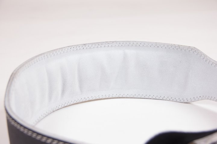 4 Inch Padded Leather Belt, black - 6