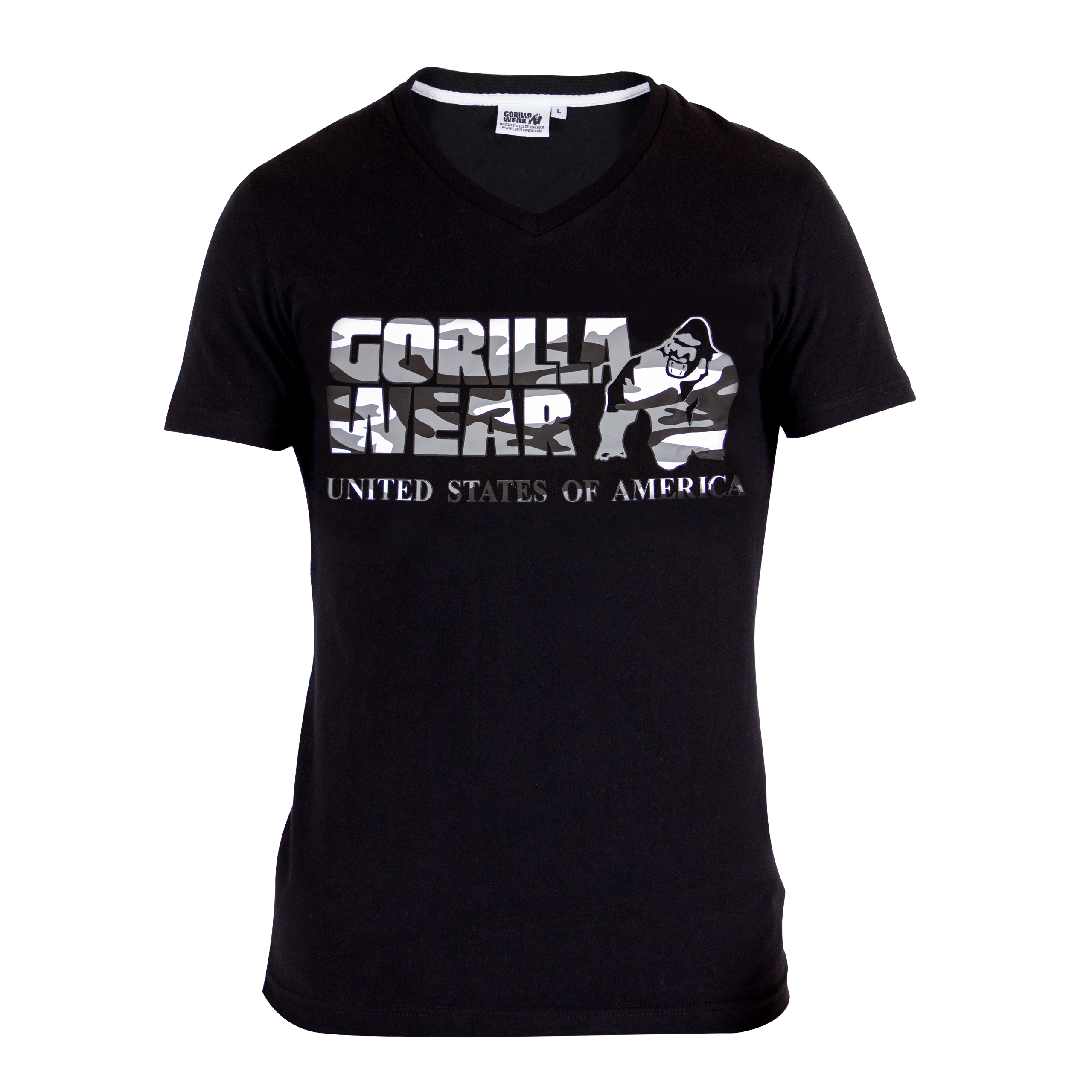 Sacramento V-Neck Tee, black/white - 2