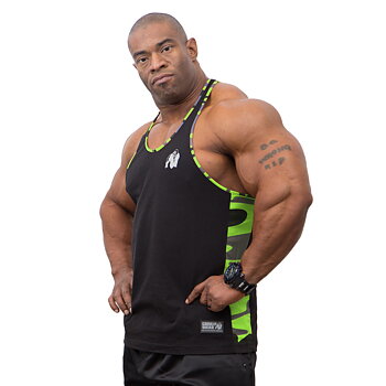 Sacramento Camo Mesh Tanktop, black/neon lime