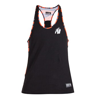 Sacramento Camo Mesh Tanktop, black/neon orange