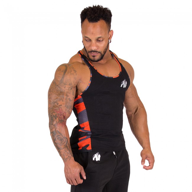 Sacramento Camo Mesh Tanktop, black/neon orange - 2