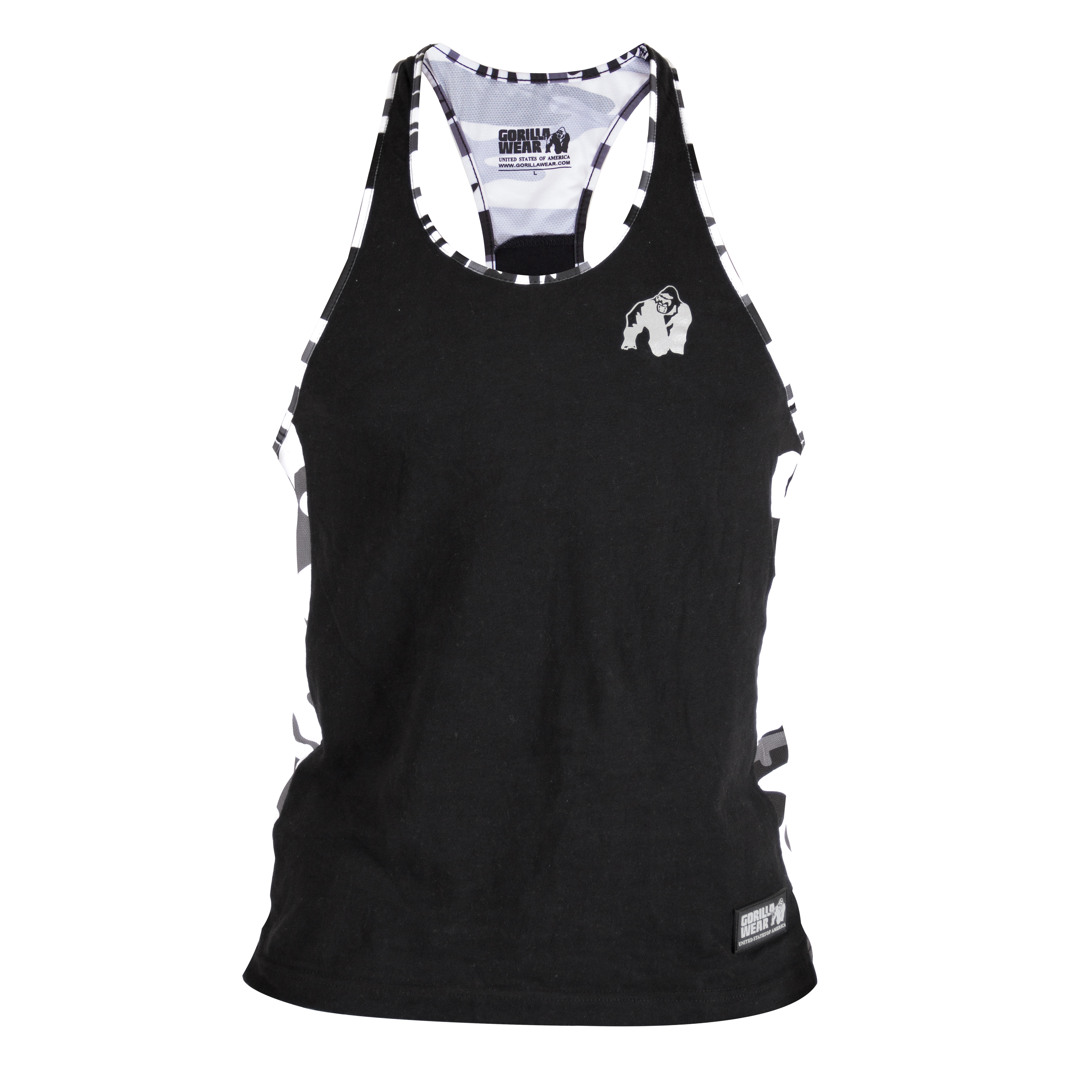Sacramento Camo Mesh Tanktop, black/white