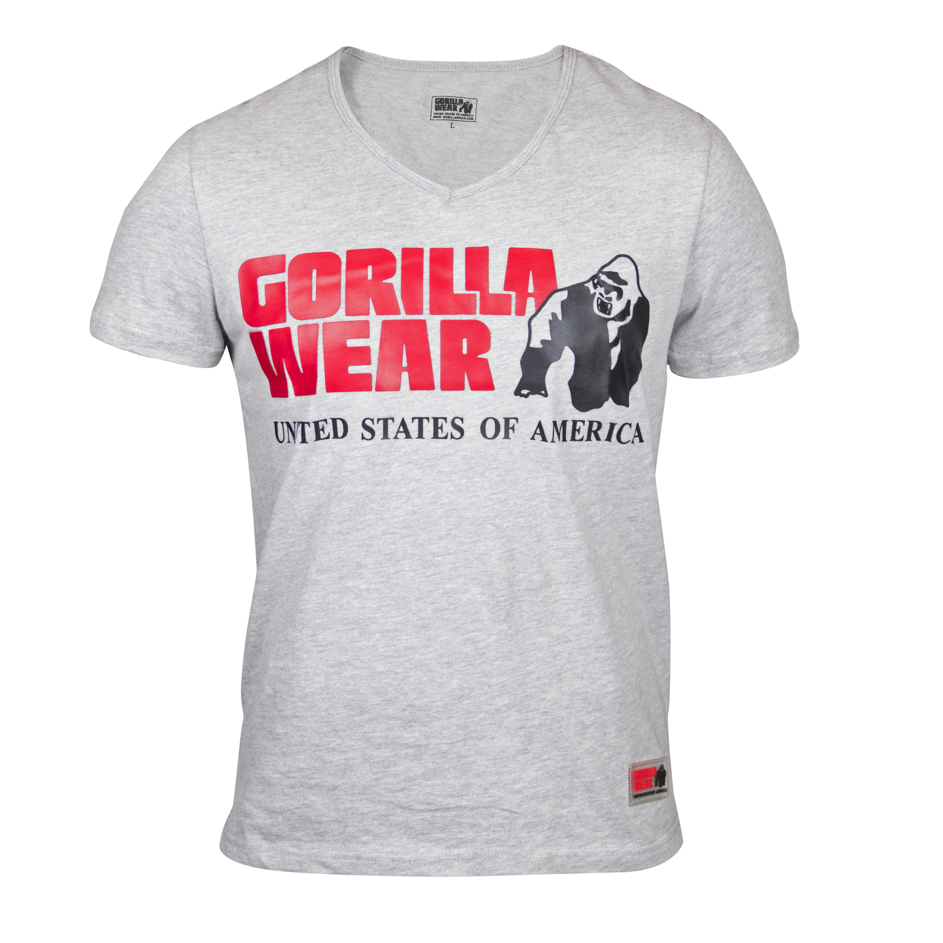 Utah V-Neck Tee, grey