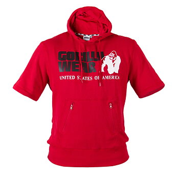 Boston Short Sleeve Hoodie, red
