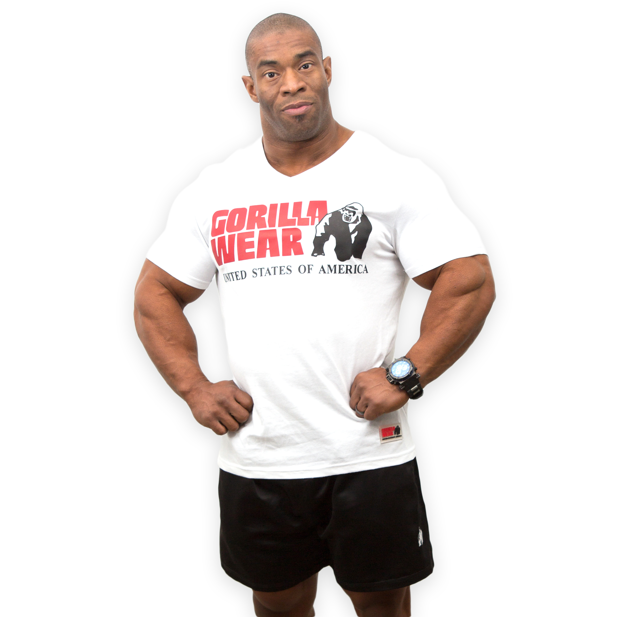 Utah V-Neck Tee, white - 2
