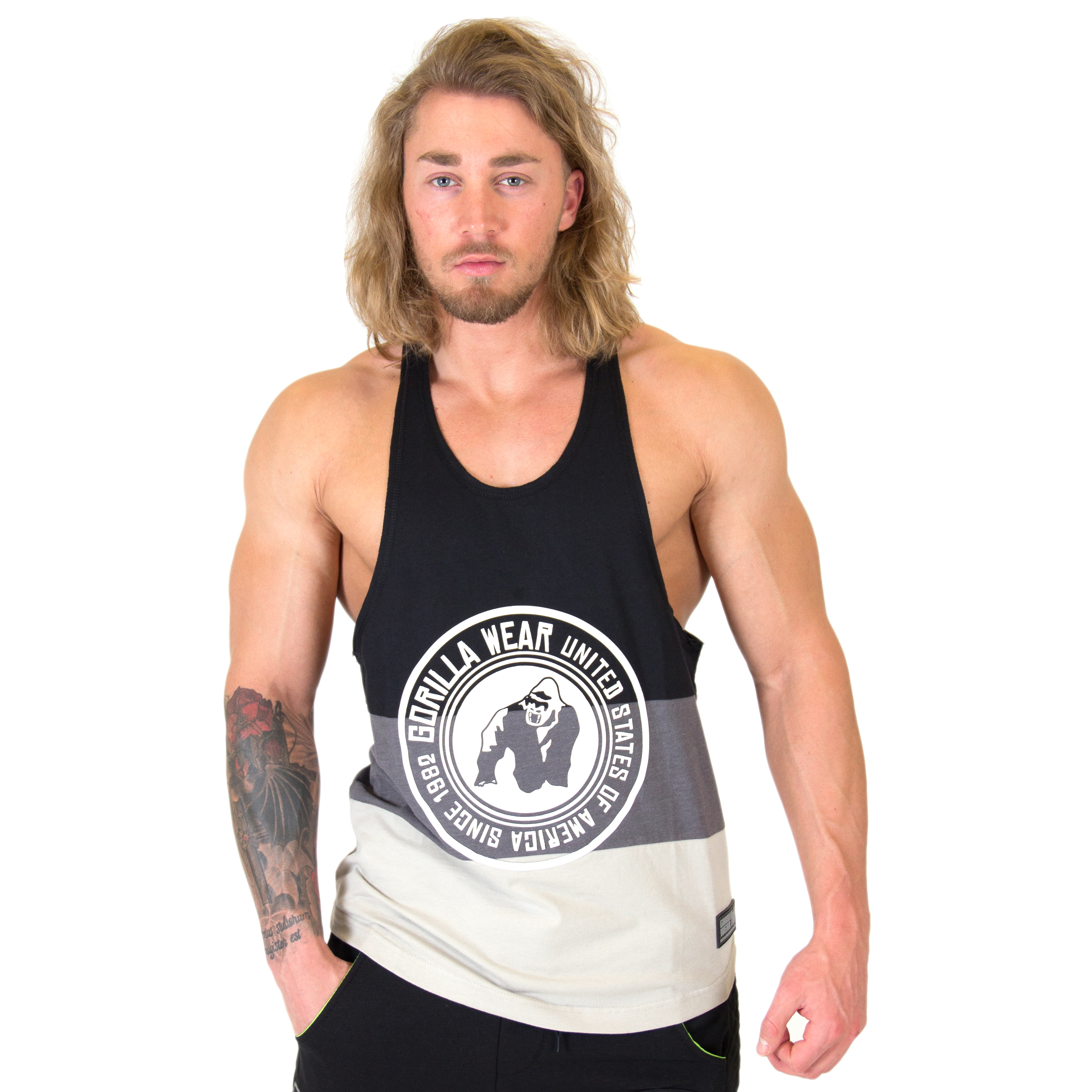 Nevada Stringer Tank Top, black/grey - 4