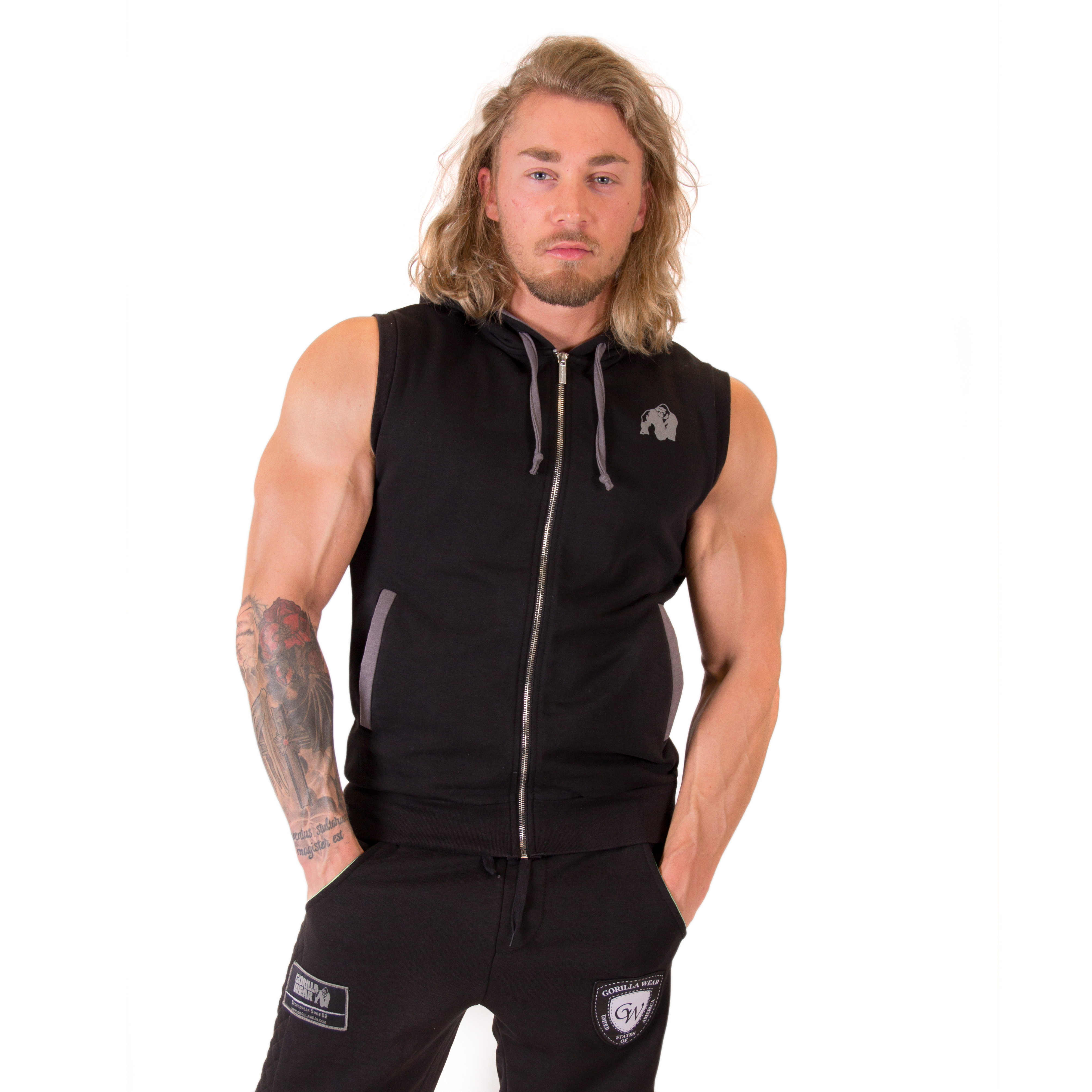 Springfield S/L Zipped Hoodie, black - 3