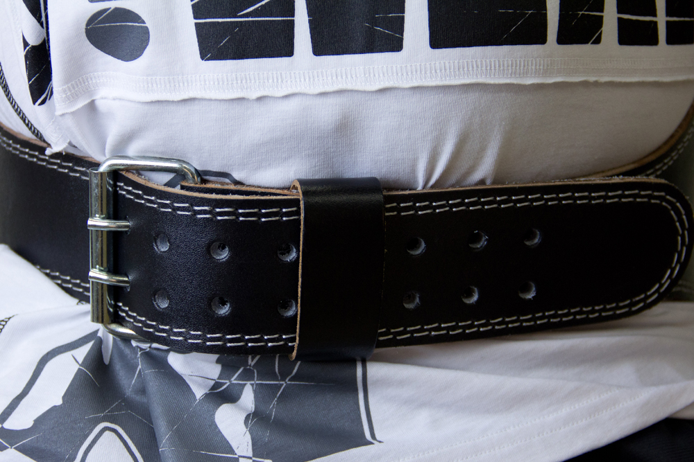 6 Inch Padded Leather Belt, black/gold - 4