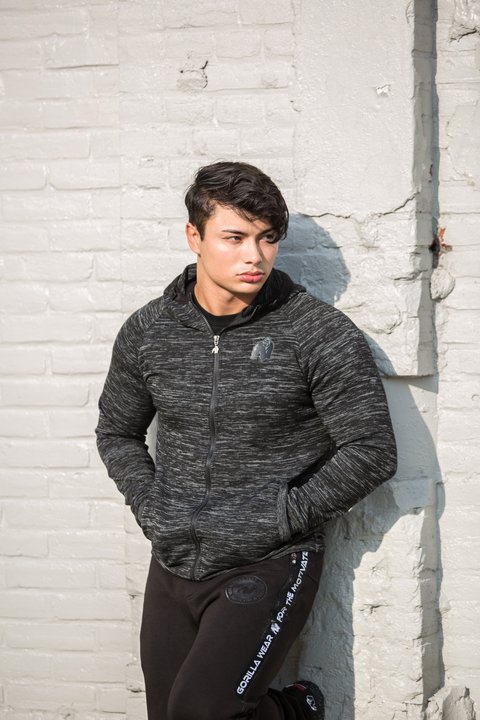 Keno Zipped Hoodie, black/grey - 16