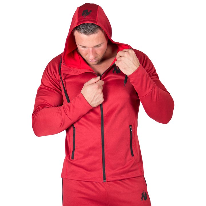 Bridgeport Zipped Hoodie, red - 3