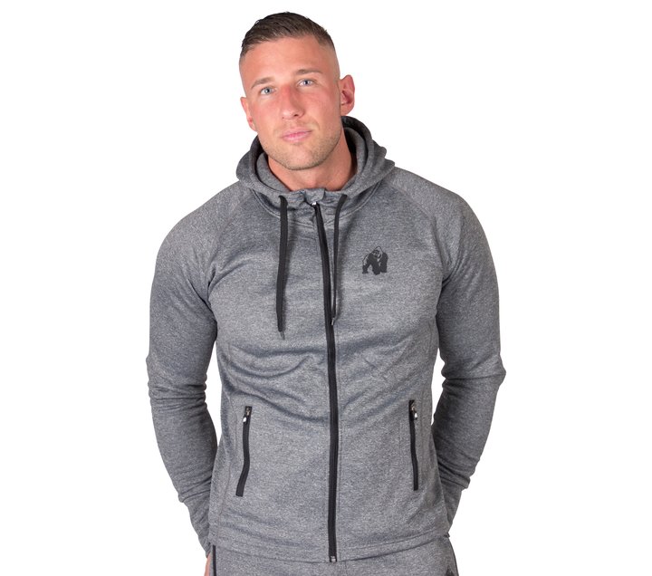 Bridgeport Zipped Hoodie, dark grey
