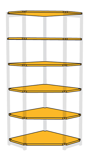 Hörnhylla Rak 60x30