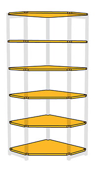 Hörnhylla Rak 80x30