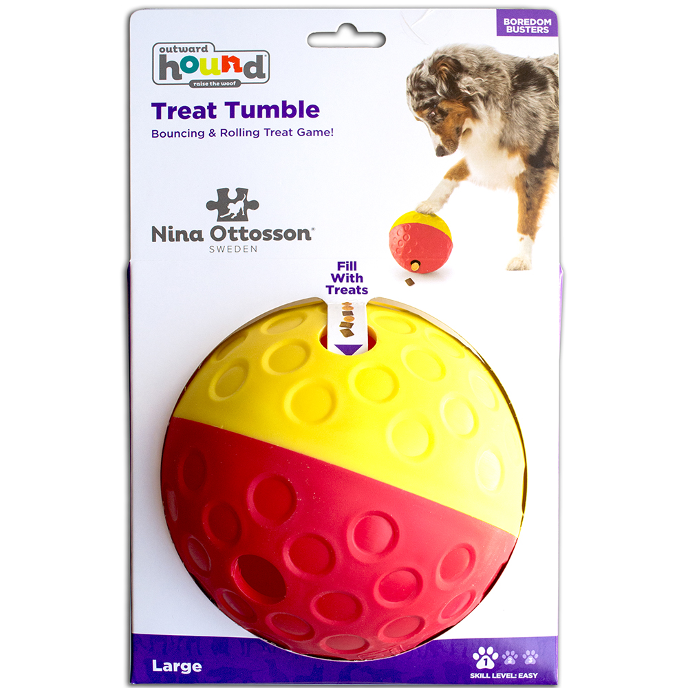 DOG RUMBLE PUZZLE - TOPSY TREAT BALL - Nina Ottosson Treat Puzzle