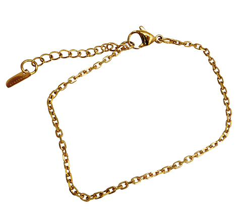 Armband ankar kedja i stål guld csthlm