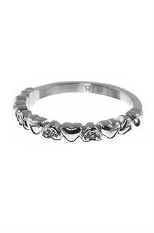 Stål ring hjärtan Lotta Design