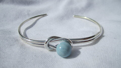 Armring silver med bergslagsten