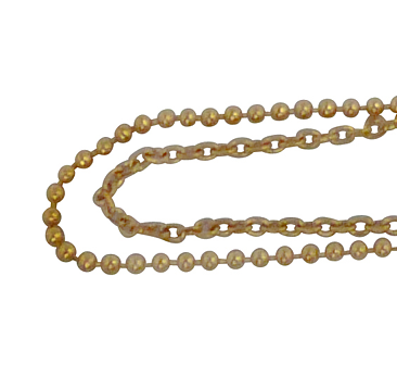 Stål halsband guld plätterad två tunna kedjor  csthlm