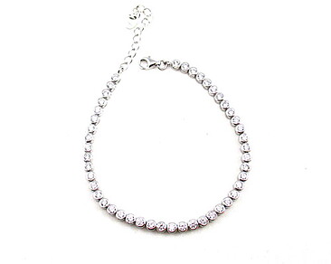 Silver armband cubic zirkonia