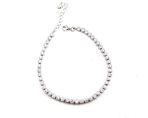 Silver armband cubic zirkonia