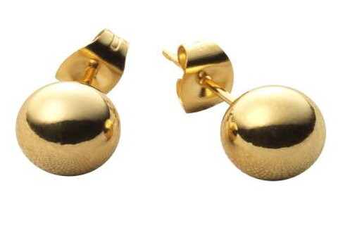 YGGDRASIL STUD EARRING, POLERAD GULD 8MM