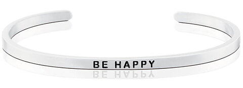 ARMBAND BE HAPPY STÅL