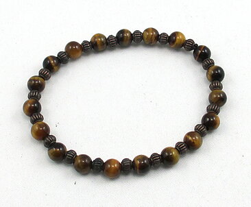 Unisex armband tigeröga 6 mm