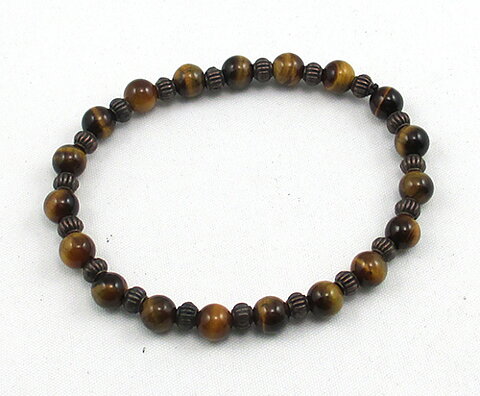 Unisex armband tigeröga 6 mm
