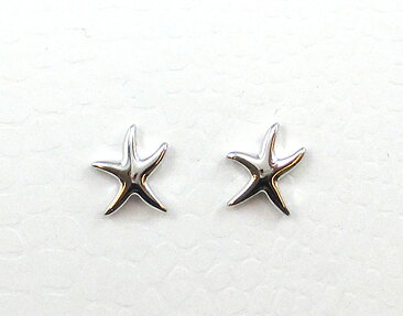 Silver örhängen starfish