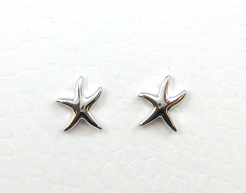 Silver örhängen starfish