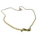 Stål halsband waves guld,från Yggdrasil
