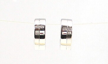 Silver örhängen creol 6 stenar