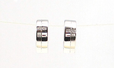Silver örhängen creol 6 stenar