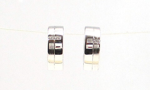 Silver örhängen creol 6 stenar