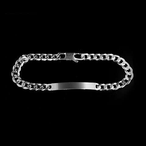 Pansar armband silver 925  ID bricka 6 mm