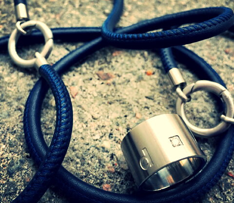 Halsband Lamm Nappa marin blått csthlm