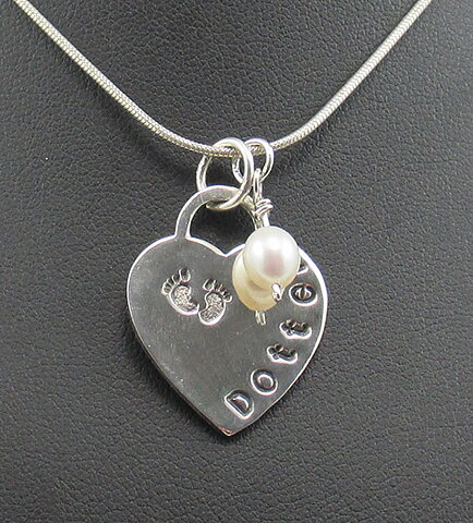 Silver halsband dotter med sötvattenspärla