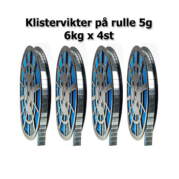 Klistervikter på rulle 6kg - 4st (24kg)