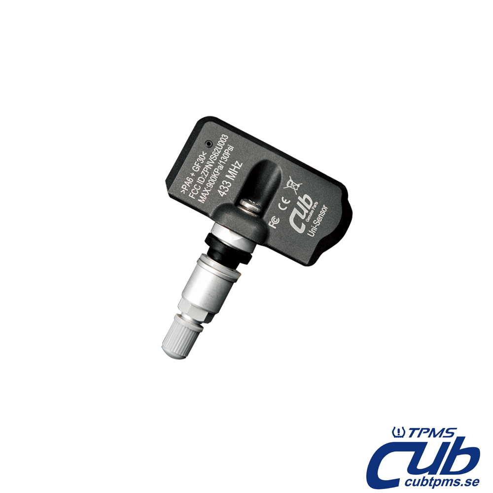 Cub uni-sensor 433 MHz kombi metallventil. Storsäljare!